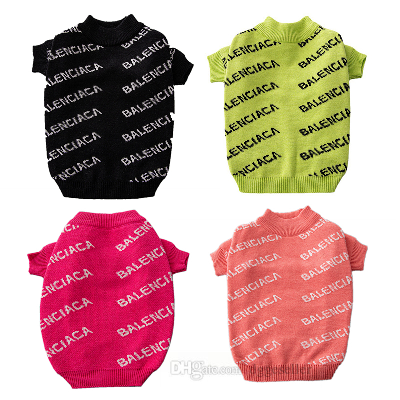 

Designer Dog Clothes Winter Warm Pet Sweater Brands Dog Apparel Knitted Turtleneck Cold Weather Pets Coats Puppy Cat Sweatshirt Pullover Clothing for Small Dogs 353, Red