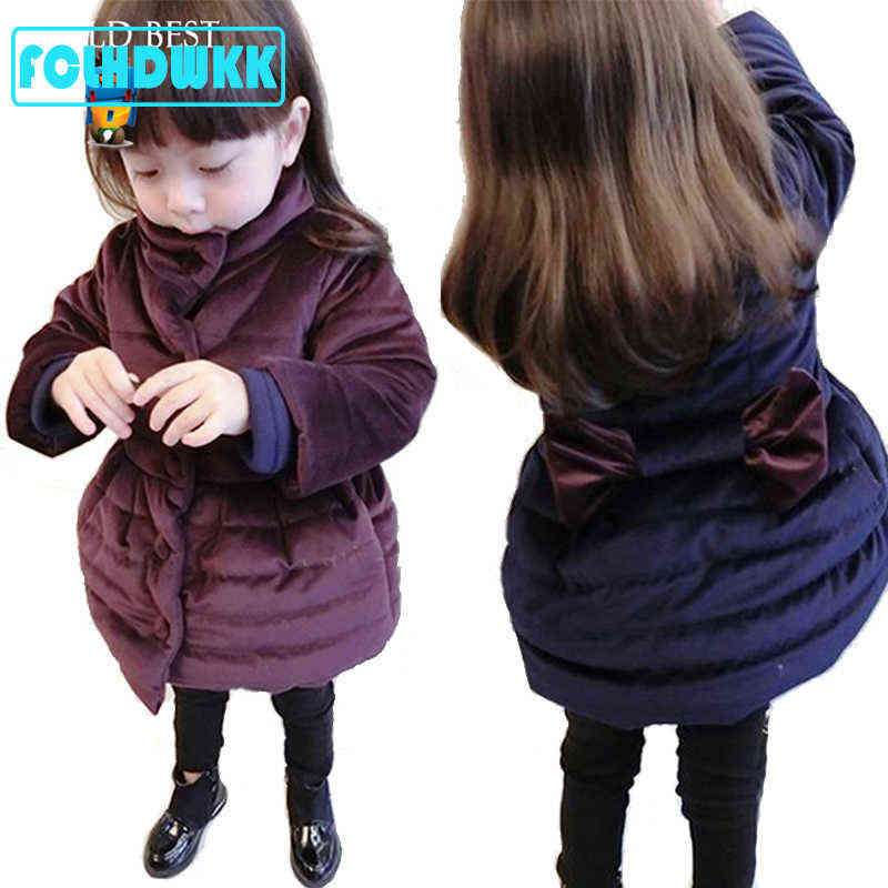 

Girls Winter Jacket Quilted Jack Medium Long Thickening Cotton Quilted Girls Jackets And Jackets Fashion Casual Cotton-quilted J220718, Navy blue