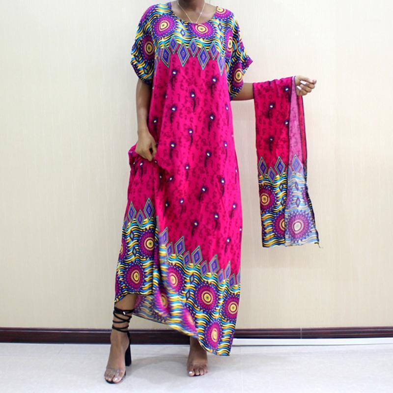 

Ethnic Clothing 2022 Design Dashiki Dresses African Colorful Floral Print Vintage Short Sleeve Retro Vestidos For Female Daily Long Elegant