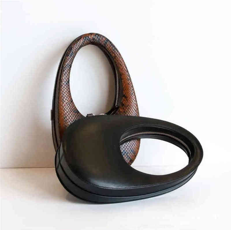 

Cope Oval Egg Bag Snake Leather Small Round Bag Mini Handbag Female 220617, Black12