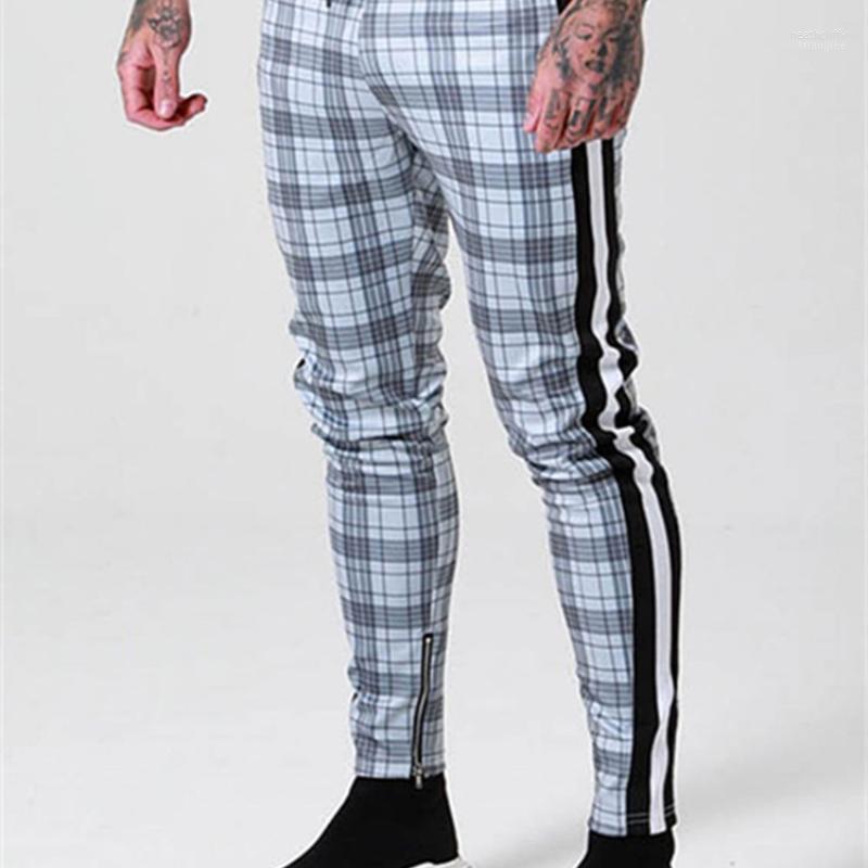 

Men's Pants Mens Fashion Plaid Joggers Sweatpants Skinny Trousers Male Casual Hip Hop Sweatpant Man Long Streetwear Harem PantsMen's Heat22, Nck73red