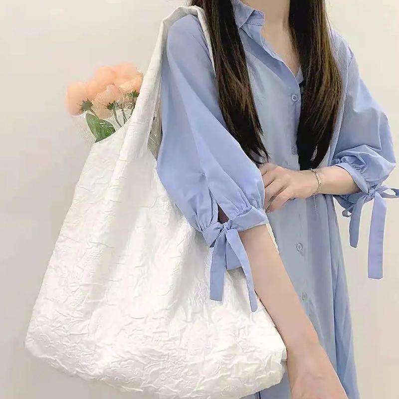 

Evening Bags Luxury Designer Cotton Handbags Purse Women's Large Capacity Shoulder Student Casual Books Ladies Travel Shopper TotesEveni, Black