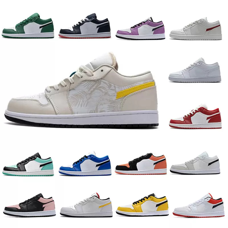 

Top Jumpman 1 Low Basketball Shoes 1s UNC Court Purple Red Orbit Aurora Smoke Grey Bred University Gold trainers sneakers Eur 36-46 with box, 11