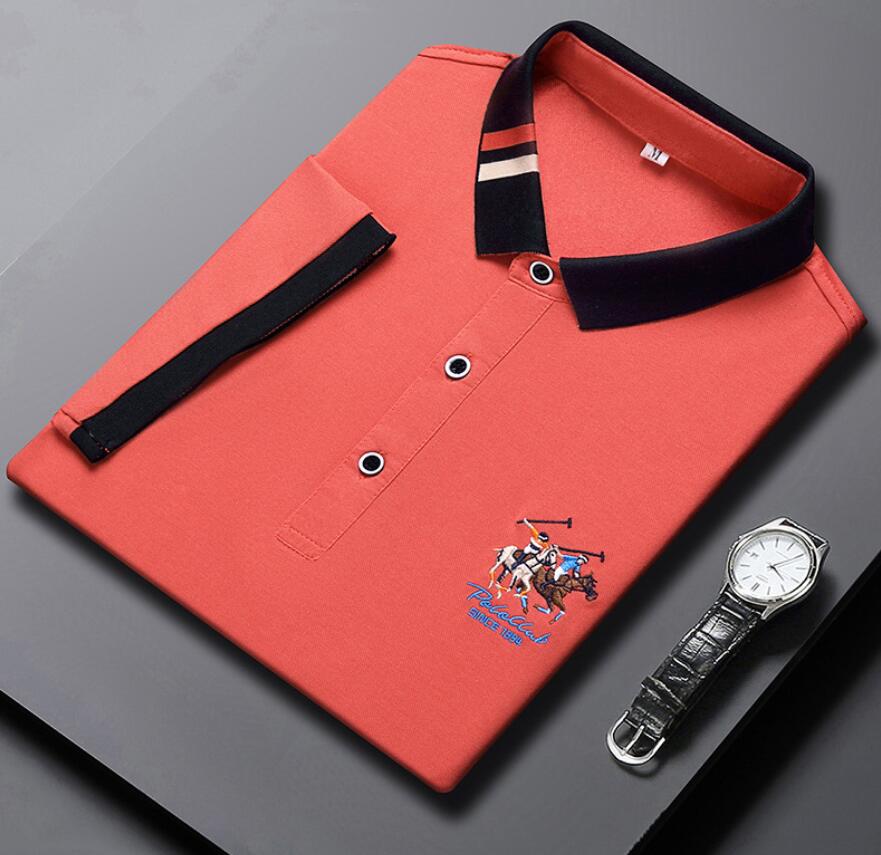 

2022 summer new men's polo short-sleeved t-shirt mercerized cotton lapel casual embroidery Korean version of the tide brand polo shirt men's, W1