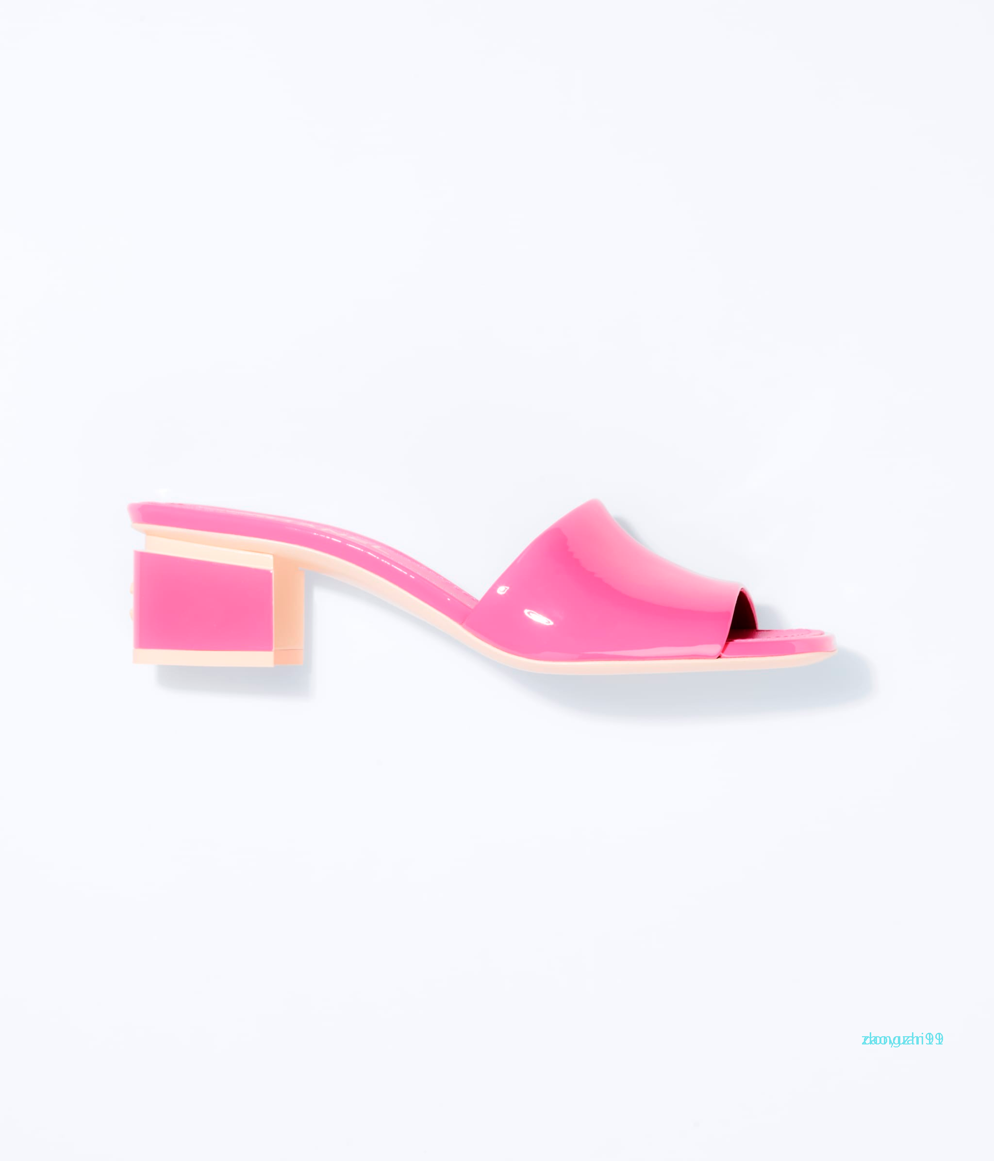 

10A original quality patent calfskin high heel sandals with box luxury designer slippers fashion single light colors summer slipper large666, 2 green 8.5 cm heel