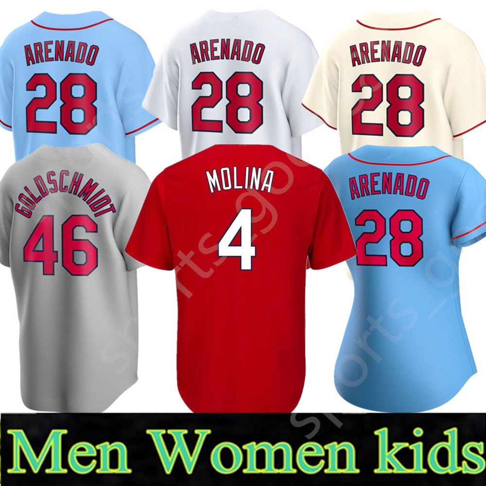 

2021 2022 Custom S- 4 Yadier Molina 13 Matt Carpenter 46 Paul Goldschmidt 50 Adam Wainwright Cardinal Baseball Jerseys, Colour 11