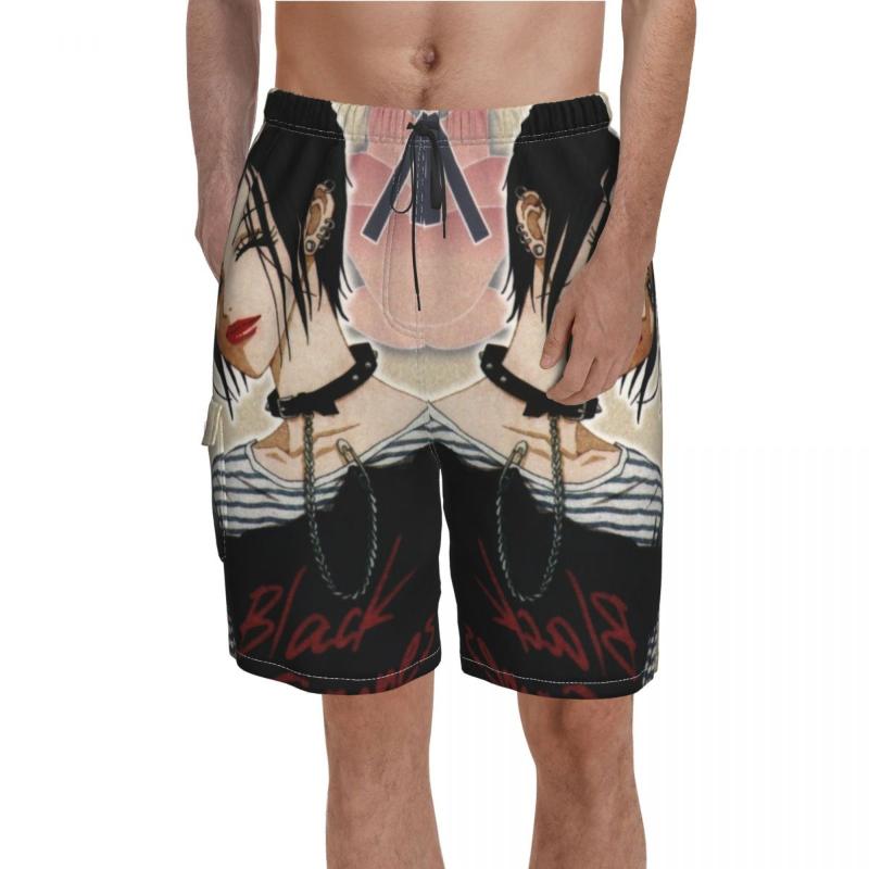 

Men' Shorts Nana Osaki Board Black Stones Anime Males Funny Beach Print Large Size Swim TrunksMen
