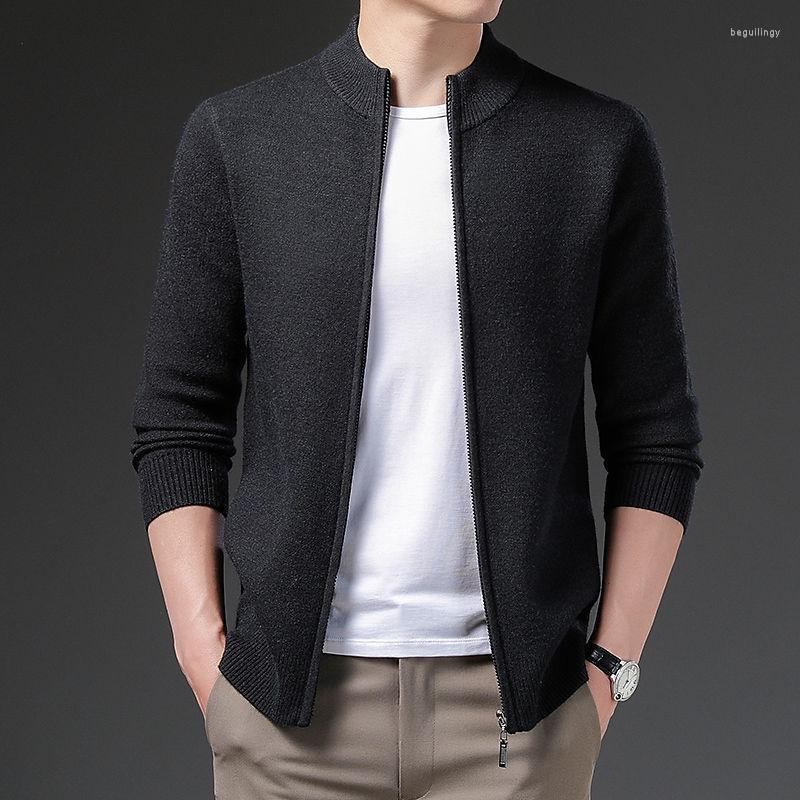 

Men' Sweaters Style Men Zipped Jacket Cardigan Fashion Brand Spring Autumn Designer Sweater Plus Size Solid Color Knit S46Men' Begu22, Black