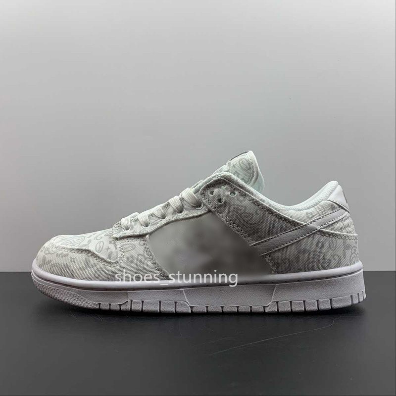 Chaussures de skateboard pour hommes DNks Low SB Premium ESS Blanc Gris Brouillard-Blanc Colorway Skateboarding Chaussure de loisirs Baskets d'ex