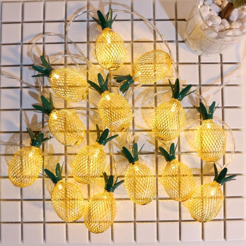 

Party Decoration Vintage Iron Pineapple Night Lights 10 Leds 20 String Lamp 1.5M 3M Battery Powered Lantern Romantic Wedding Decor