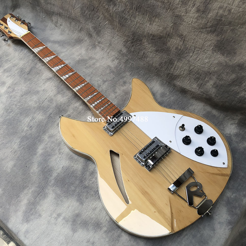 

Factory direct sales Rickon 360 electric guitar basswood 6-string electric guitar body half-empty core with F-hole neck maple 3 spell half-empty core guitar postage