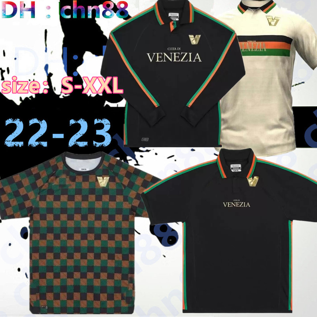 

22 23 Venezia FC Soccer Jerseys home Black Away White Third Blue 4th Red 10# ARAMU 11# FORTE Venice 2022 2023 BUSIO 27# Football Shirts 3rd Adukt Kids Kit Uniform, 120th y-3