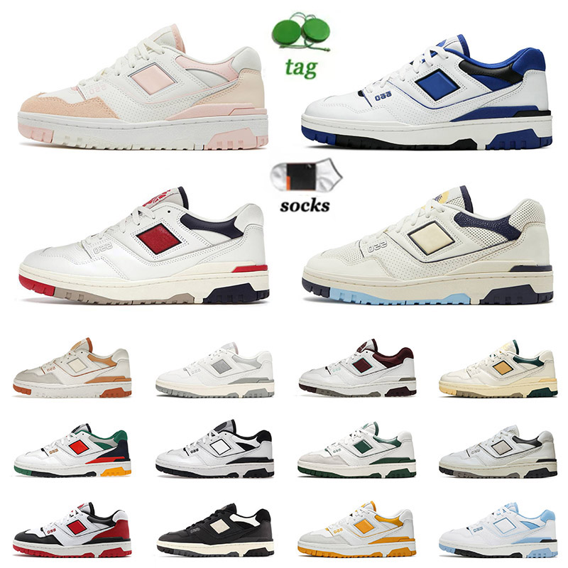 

Rich Paul Dore White Grey BB550 550 Sneakers Shoes 2022 Authentic leather Og 550 Men Women White Green Pink Panda Au Lait Sea Salt Black Designer Fashion Trainers, C17 white multicolor 40-45