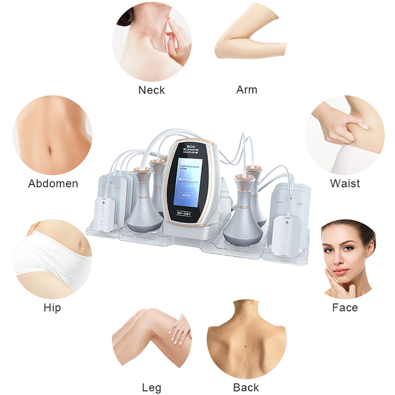 New Pro 6in1 Cavitation RF Lipo Laser Slimming Vacuum Machine Liposuction Cellulite Removal Radio Frequency Salon Equipment Skin Lifting Fat Loss