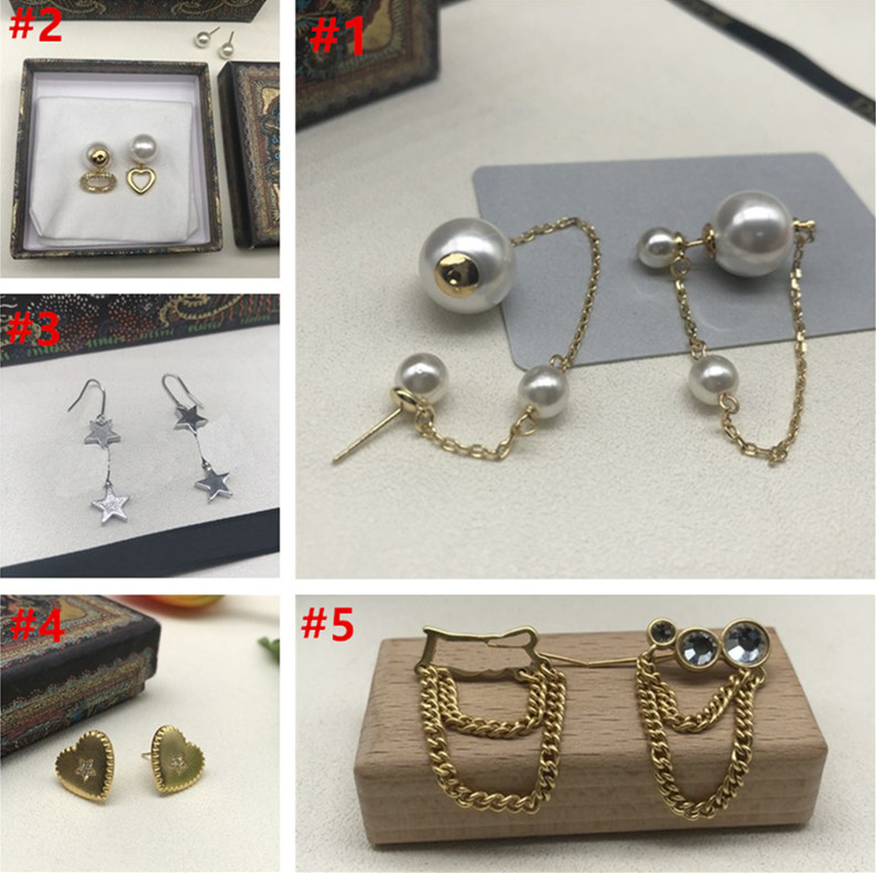 

Newest Women Designer Earrings Girls Ladies Fashion Famous Jewelry High Quality Letter Luxury Jewelry Individuality Earring Accessories 9Styles