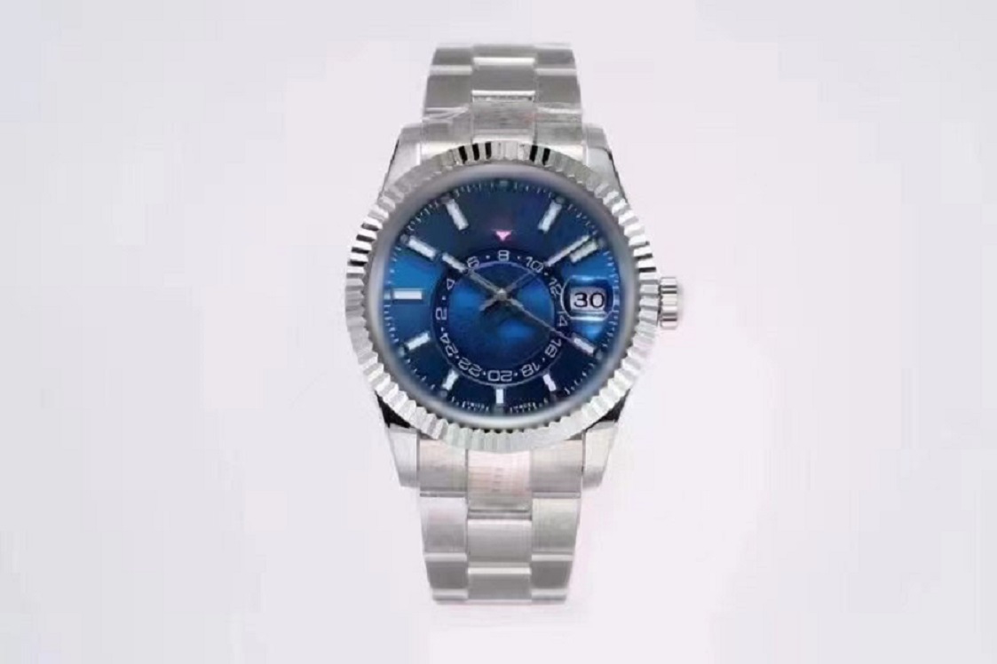 

men's 316 stainless steel watch band sky automatic mechanical movement ring mouth adopts triangular pit pattern high-quality elegant taste and vast atmosphere 42mm, Carton