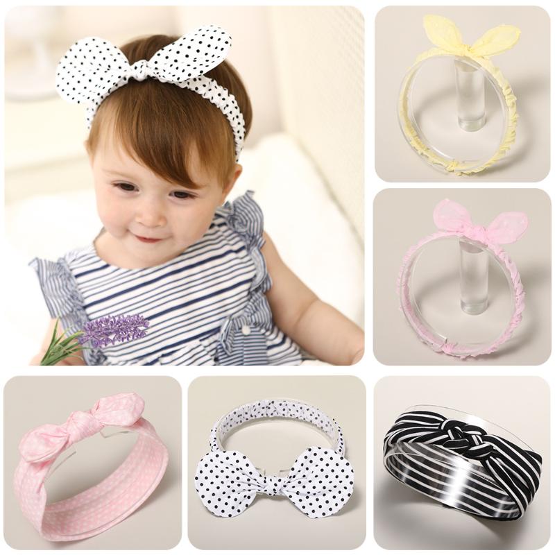 

Hair Accessories Baby Hairband Cotton Autumn Dot Headband Lovely Ear Headwear For Girls Children Soft Korean