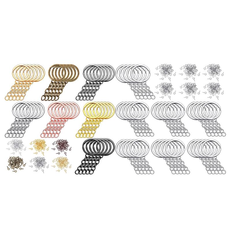 

Keychains 250pcs/lot Screw Eye Pin Key Chain Ring Keychain Keyrings Split Rings With Jewelry MakingKeychains