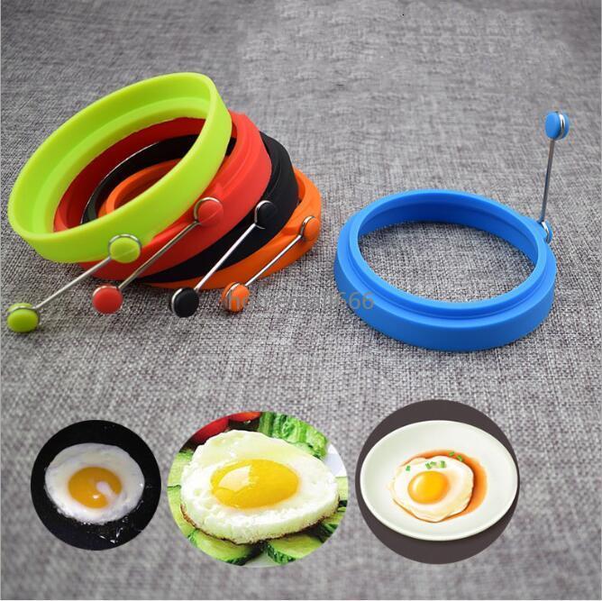 

Round Heart Fry Egg Ring Pancake Poach Mold Silicone Egg Ring Molds Round Kitchen Cooking Tool Rings Pancakes Baking Accessory AA