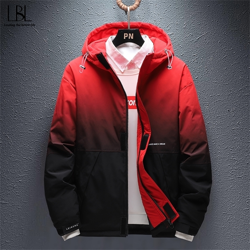 

Winter Mens Parka Warm Casual Jacket Men Fashion Patchwork Men's Coat Outwear Thicken Hooded Men's Clothing Slim Fit 201127, Bl9032 white