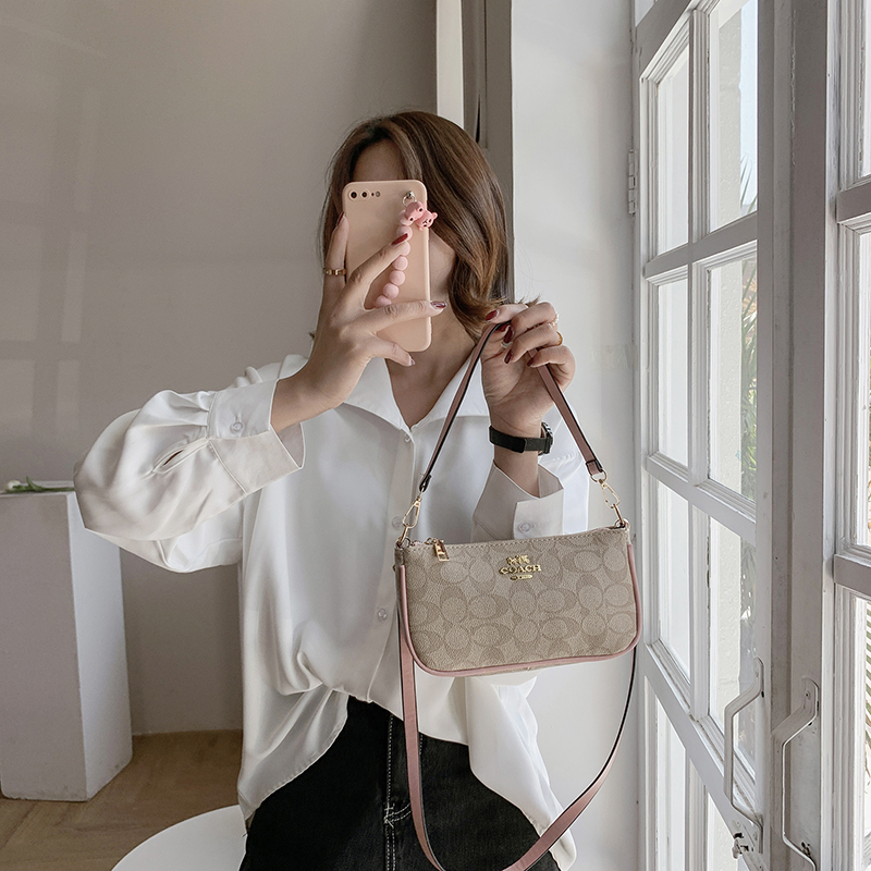 

A70 high quality designer retro coach women leather handbag Envelope shopping crossbody messenger Chain flap bag tote shoulder bag, Natural color