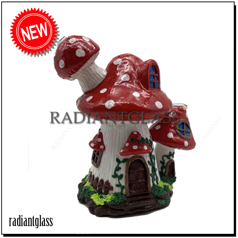 

7" Hookahs fancy mushroom water pipe silicone covered 3D bongs Heady Glass Bong with Percolator Dab rig Oil Rigs Glass Bowl