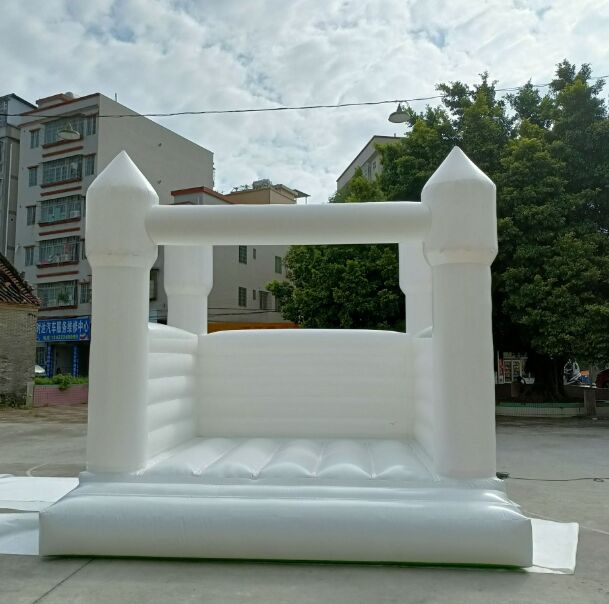 

Commercial Inflatable White Wedding Bounce House With Slide And Ball Pit PVC Jumper Moonwalks Bridal Bouncy Castle