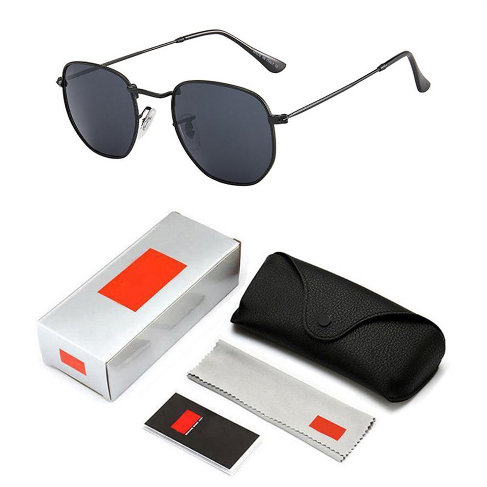 

3548 Hexagon Men Women Sunglasses Square Polygon Sun Glasses Brand Designer Retro Shades Metal Frame Eyewear TOP UV400 de sol homb242w