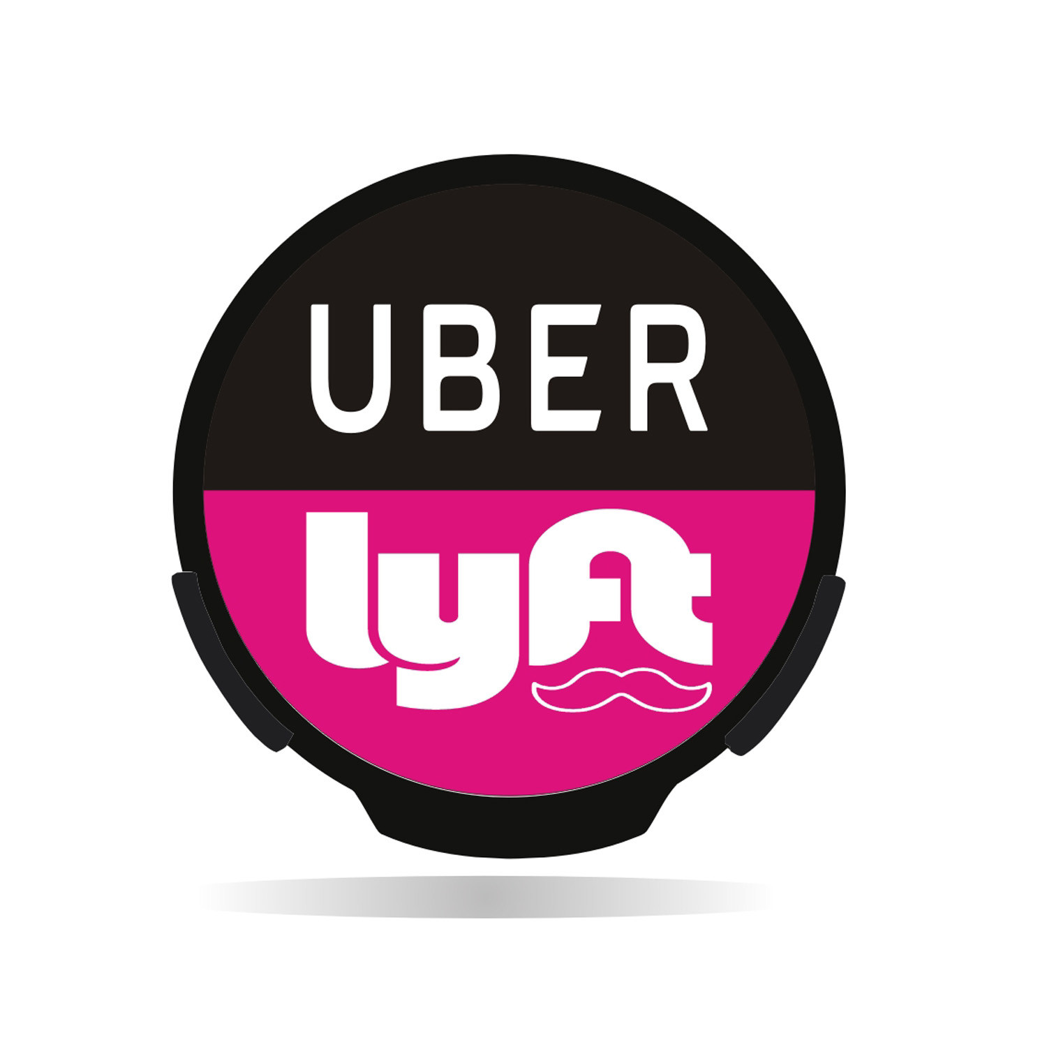 Uber Lyft LED Sign Light Car Window Powered Badges On / Off Switch Reproduktion för taxichaufför