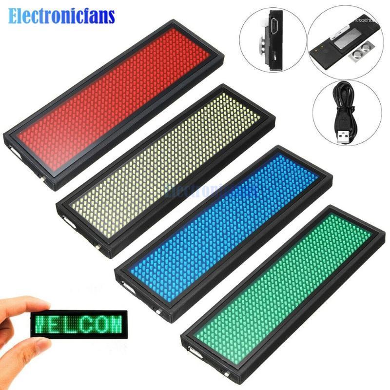 

Mini LED Digital Display Rechargeable Programmable Name Badge 15 Languages Durable Scrolling Tag Sign Module1