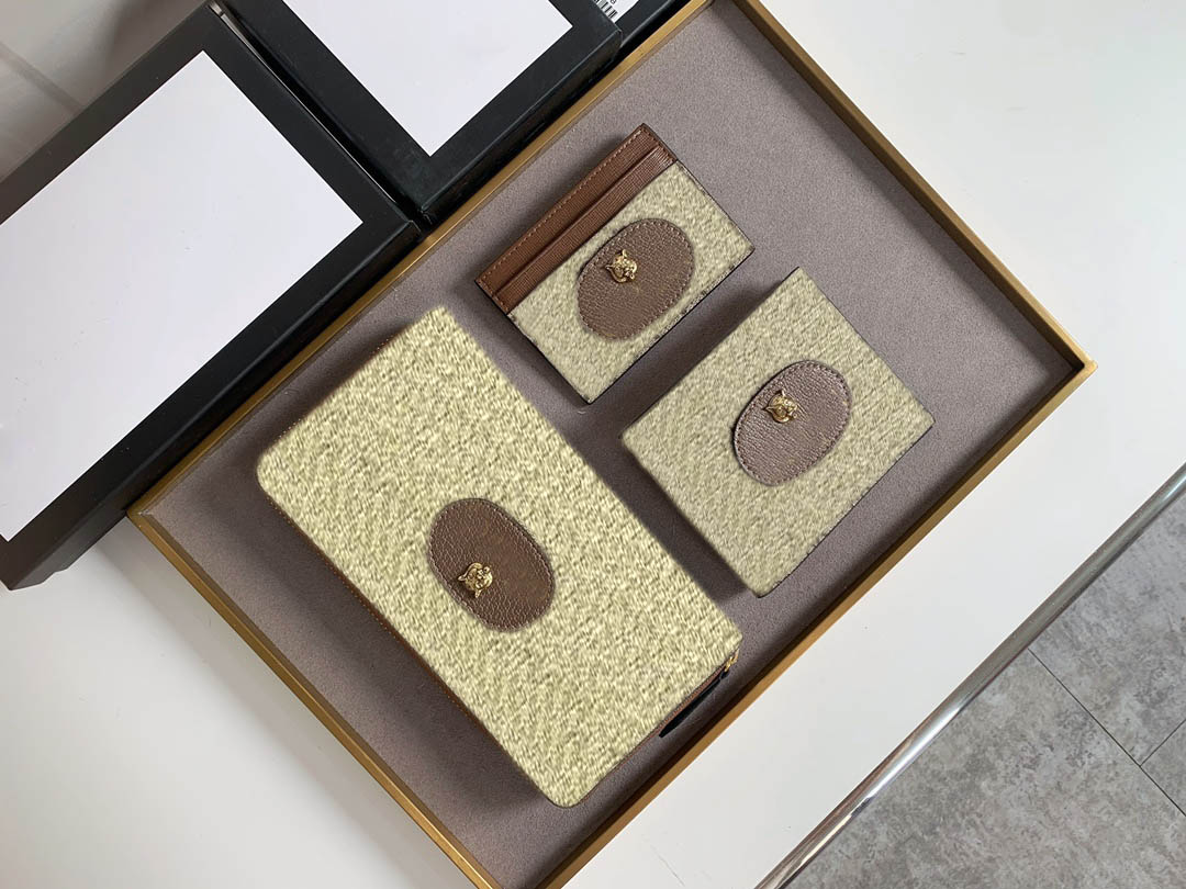 

Fashion Designer Men Wallet Leather Purse Card Holder Luxury Handbag Pocket Coin Pouch High Quality With Box, Clear