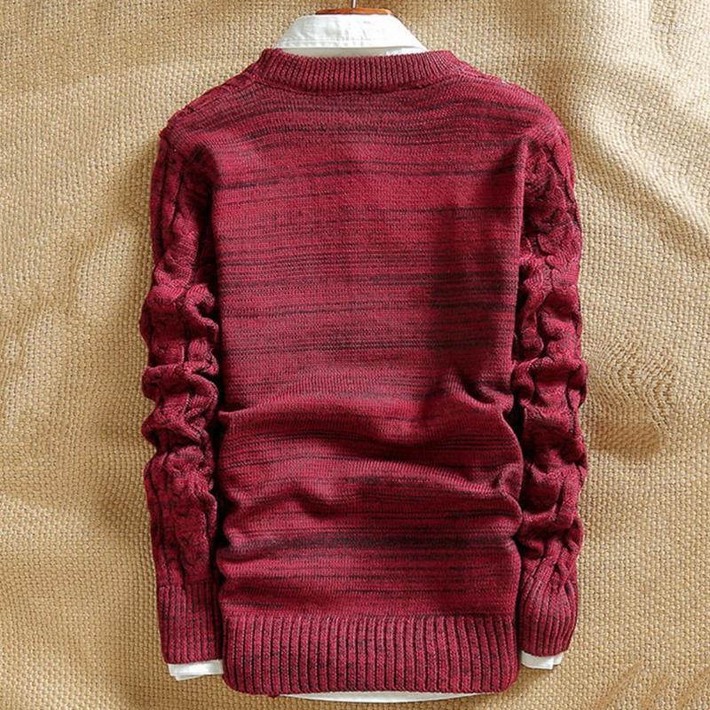 

Men's Sweaters Free-matching Elastic Warm Men Knitted Shirts For Autumn Pullover AutumnMen's Men'sMen's Mari22, Wine red