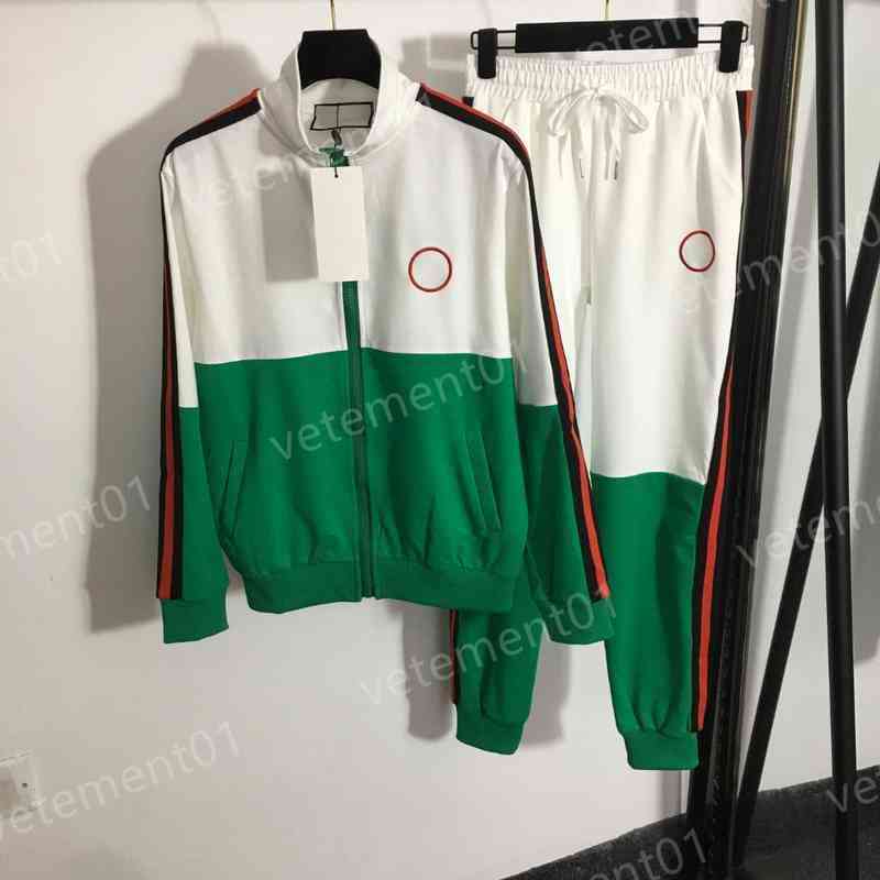 

Womens Two Piece Pants G..ci Letter Embroidered Zip Cardigan Jacket And Striped Sweatpants 2 Piece Sets Women Designer Tracksuits 0912