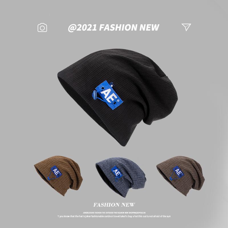 

Beanie/Skull Caps Skullies Hat For Women Men Boys Girls Unisex Ins Fashion Letter Label Solid Beanies Hats Elastic Bonnet Set Head CapBeanie, 02