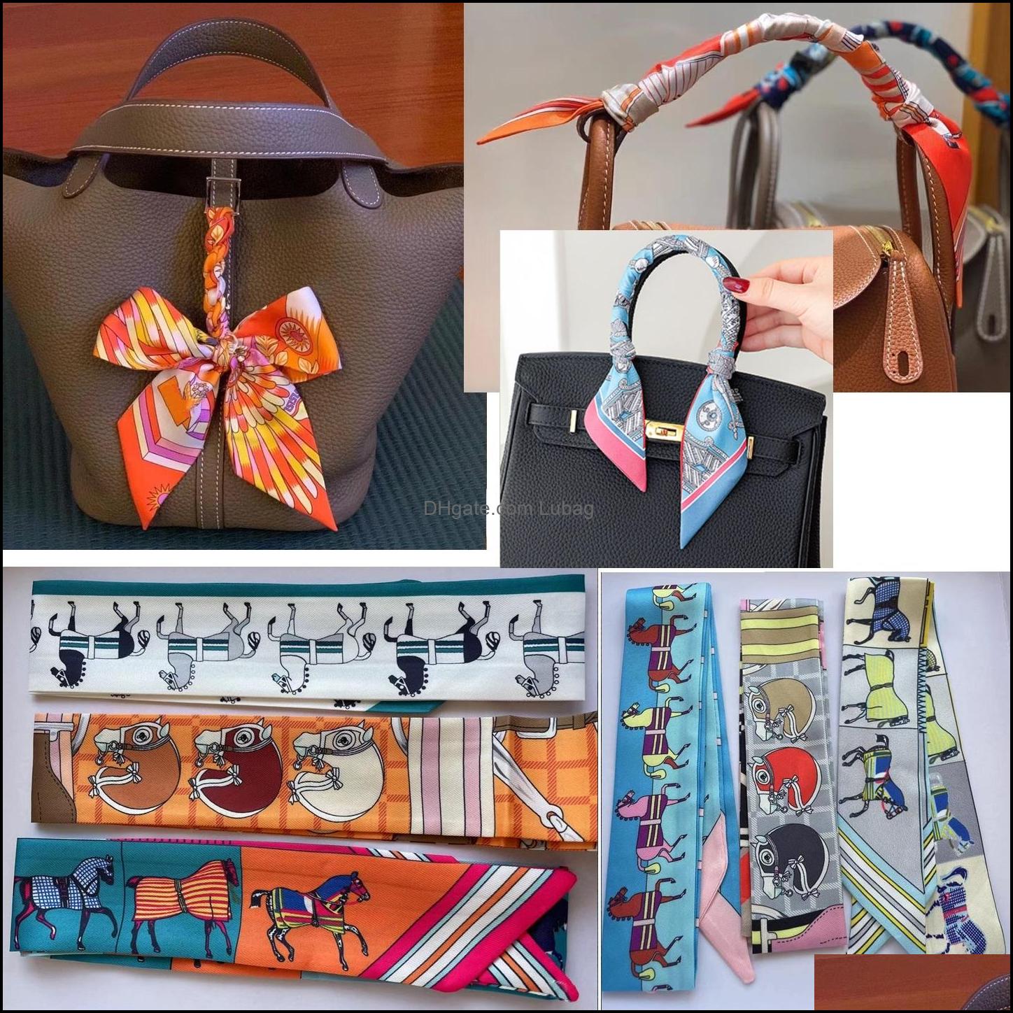 

Bag Parts Accessories Bags Twilly Silk Thin Scarf Tied Handle Hair Band Shawl Headband Necktie Headwear Handbag Ornament Luba Lubag Dhekt