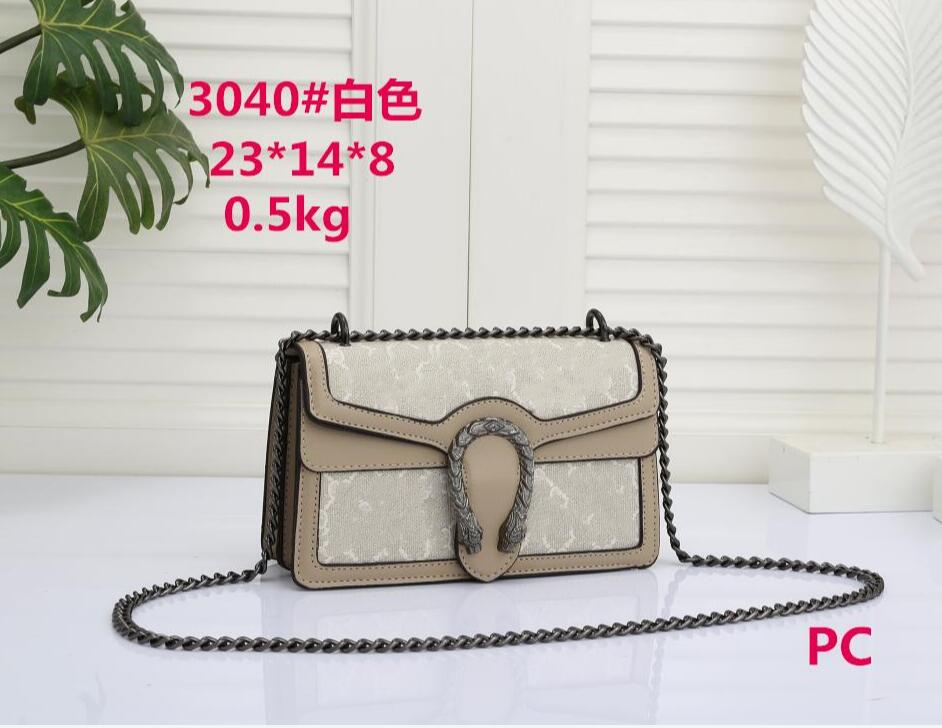 

22GG Fashion Exquisite Shopping Bag Retro Casual Women Totes Shoulder Bags Female Leather Solid Color Chain Handbag, 06