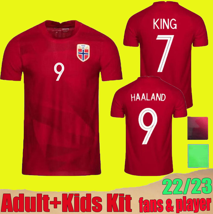 

2022 Norwaies Haaland Soccer Jerseys 2022 2023 noruega ODEGAARD Berge King SØRLOTH camisetas de fútbol Noreg world cup national team Norge Football shirt, Black