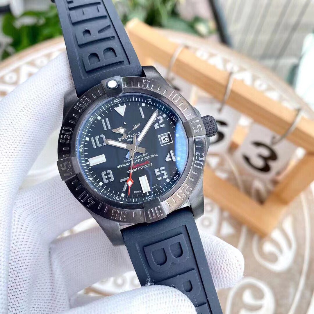 

Mens luxury watches imported mechanical movement leather watchband 45 mm large dial outdoor sports waterproof fashion high-quality watch, Watch7