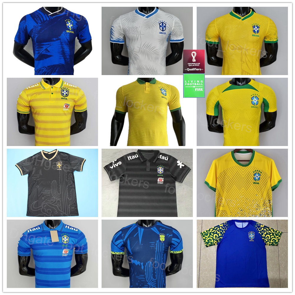 

2022 Qatar World Cup Brasil 19 RAPHINHA Soccer Jersey 11 Philippe Coutinho 3 Thiago Silva 7 Lucas Paqueta 4 MARQUINHOS 2 DANILO 9 RICHARLISON Football Shirt Kits, Yellow