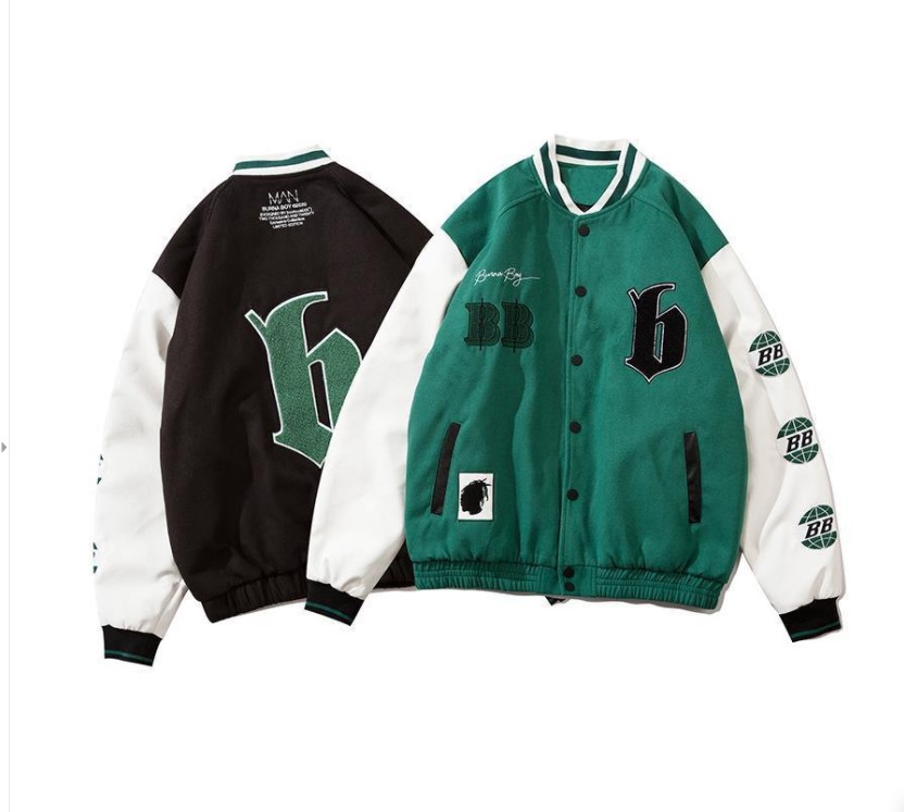 

Outer Ladies And CoupleJacket Teen Jackets Ladies Tops Cardigans High Quality Baseball Uniforms Top Clothing, Green