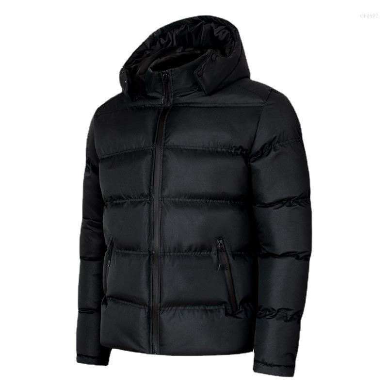 

Men' Down & Parkas Black Cotton Padded Jacket Plus Velvet Thickening Winter CoatMen