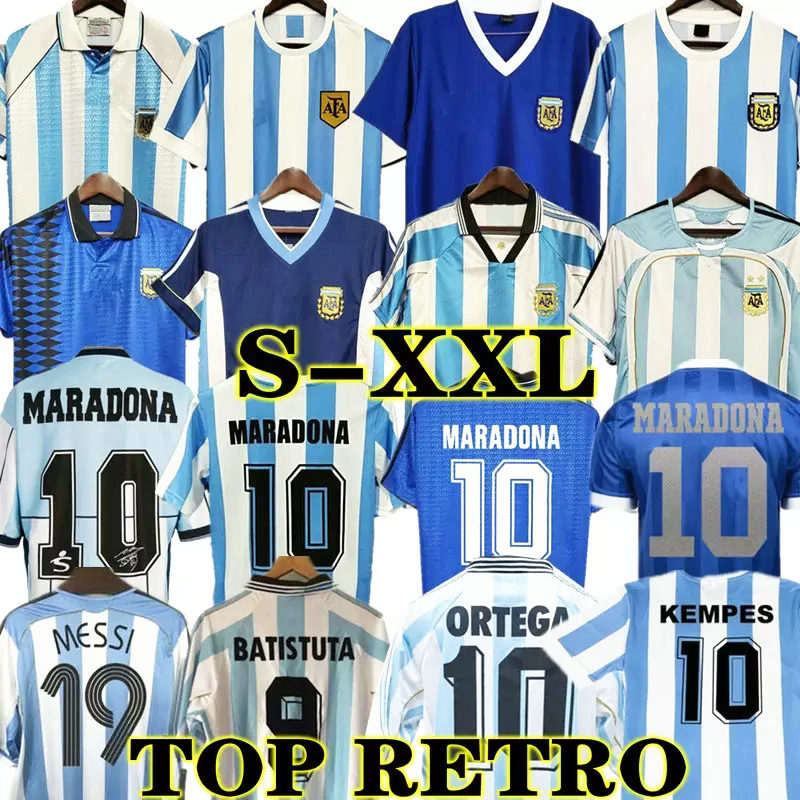 

Maradona 1978 1986 Retro Argentina Soccer jersey classic 96 97 1994 1998 NEWELLS OLD BOYS vintage Football Shirt MESSIs RIQUELME CRESPO TEVEZ ORTEGA BATISTUTA, 96 97 home