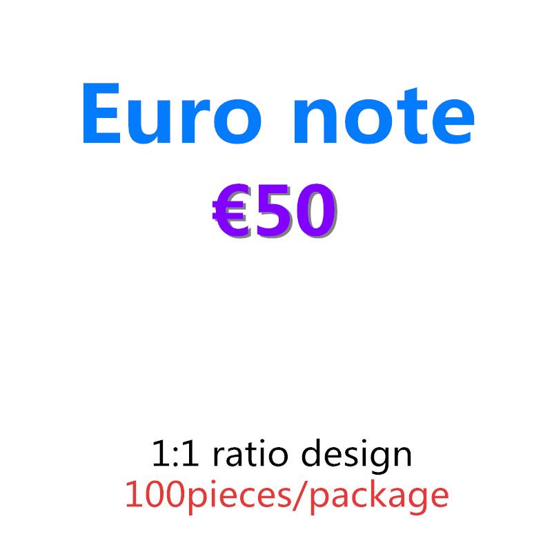 

Prop Bar 06 Pretend Movie 50 100pcs/pack Paper Money Copy Banknote Best Euro And Gbktj