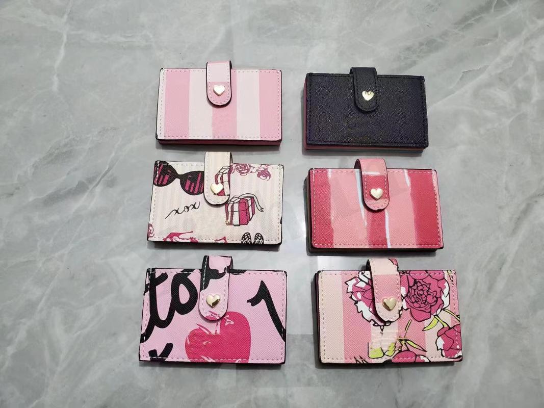

Card Holders Pink/Black ID Set Two Fold Multi-Position Bag ClipCard, C6