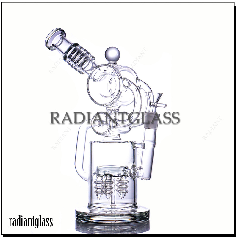 

THICK 15" Donut 3-Arm RECYCLER Bong HEAVY Glass Water Pipe Hookah