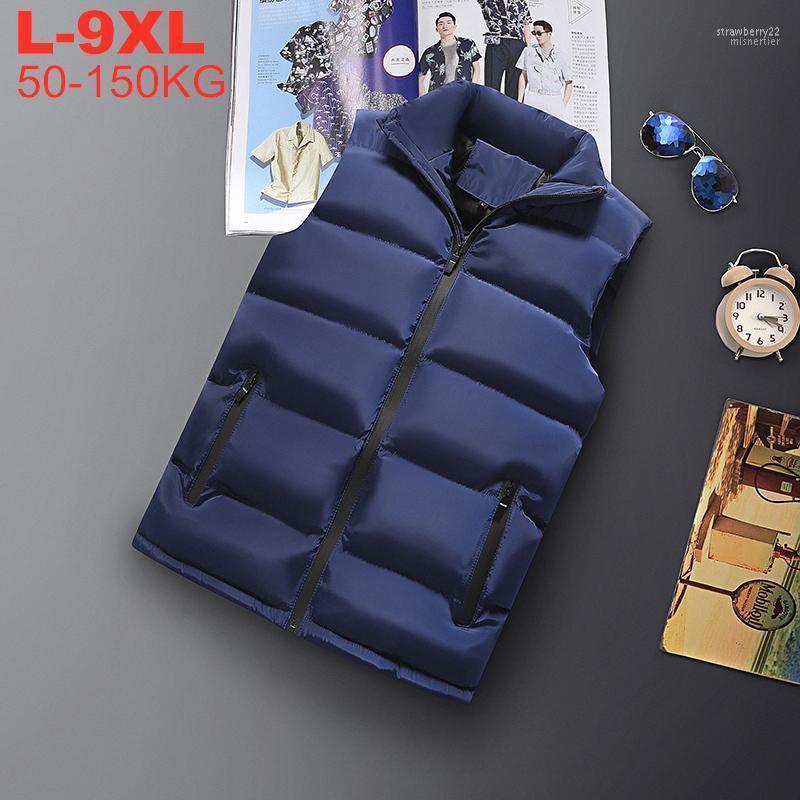 

Vest Men Fashion Winter Thick Warm Sleeveless Puffer Coat Male Casual Waistcoat 9xl 8xl 7xl Big Size Mens Jacket Men's Vests Stra22, Black 8803