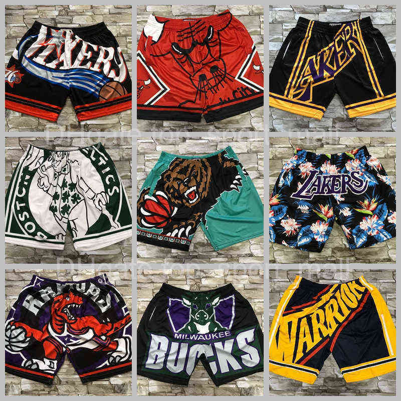 Outdoor Mitchell et Ness Basketball Shorts Sport Wear avec de poche sur l'équipe côté pantalon de survêtement des hommes Mesh Mesh rétro de bonne