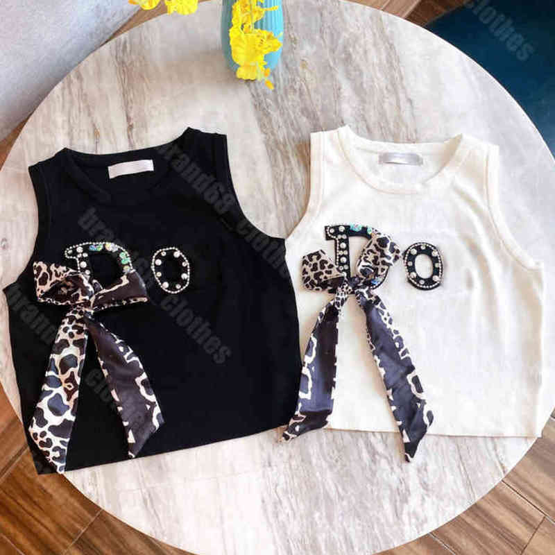 

Women knitted Tanks tops designer summer sexy sleeveless camis bow pearl logo di..r brand solid color short vest 5A women clothing album a1, 11