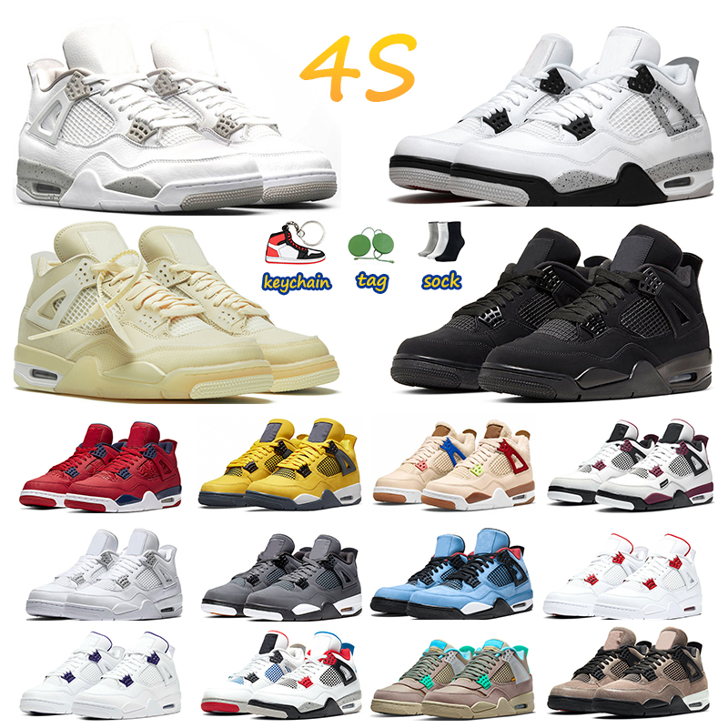 

Mens Women basketball Shoes 4 4s Red Thunder Sail Black Cat White Oreo Pure Money Infrared Zen Master Metallic Purple Cool Grey Cactus Jack men shoes sneakers eur 36-47, Red metallic