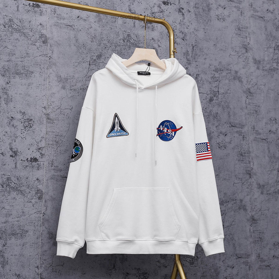 

Hoodies Mens Sweater 22 Latest Nasa Spaceboxy Letter Classic Hoodie, White